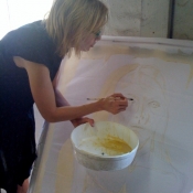Carrie Waxing Large Paintings